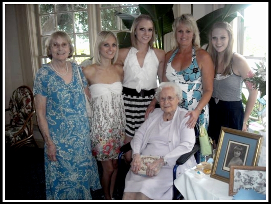Lynn Timberlake, property manager of 28 years. Celebrating 4 generations of "beach girls" with her mother, Judy, grandmother Harriett Lenfestery and daughters, Caitlynn, Allison and Meghann Timberlake